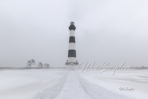 Snowy Day At Bodie Island Lighthouse