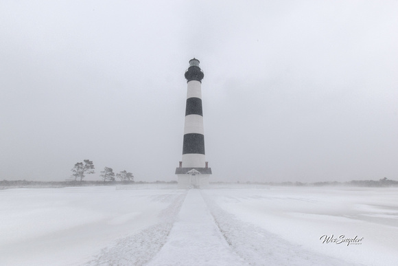 Snowy Day At Bodie Island Lighthouse